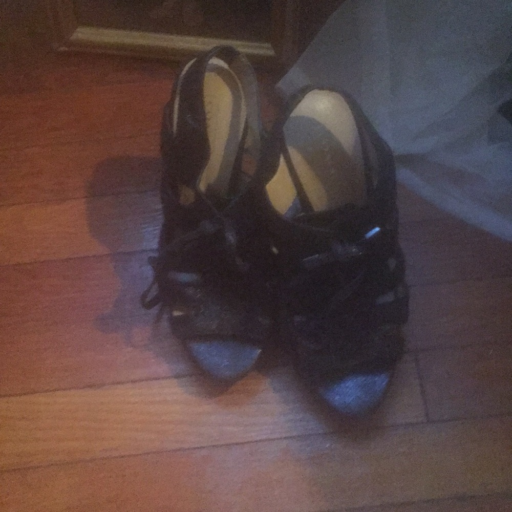 Coach Heels sz 7 Black